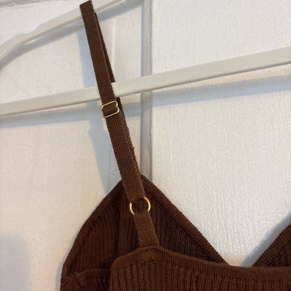 Brown Ribbed One Piece - Picture 4 of 6